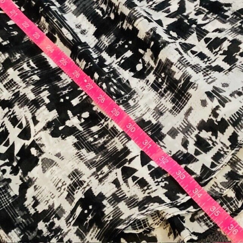 Parker $253 Women's Small Black White Abstract Print Sleeveless Mini Dress - Picture 11 of 11